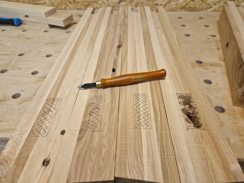 Dining Table MKII — Table legs Mortise and tenon (2)