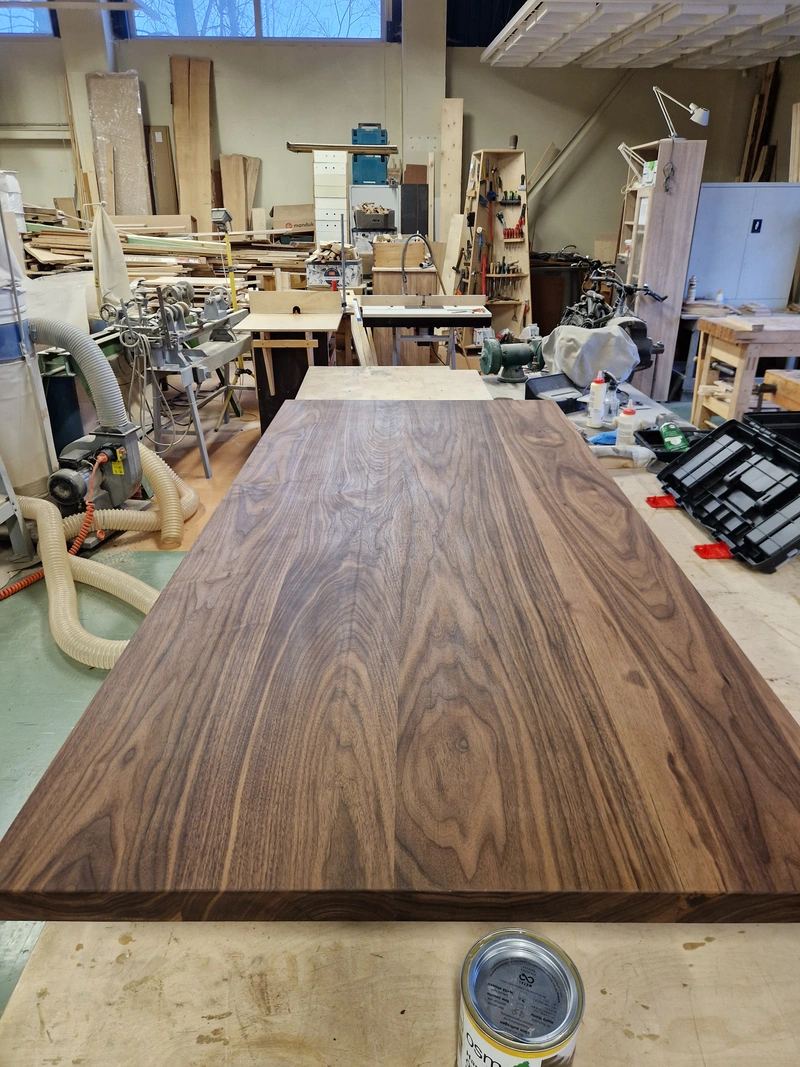 Dining Table MKII — Final Oiling & Assembly (4)